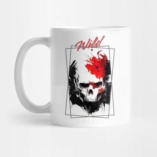 Skull Wild Nature Free Spirit Art Brush Painting Mug